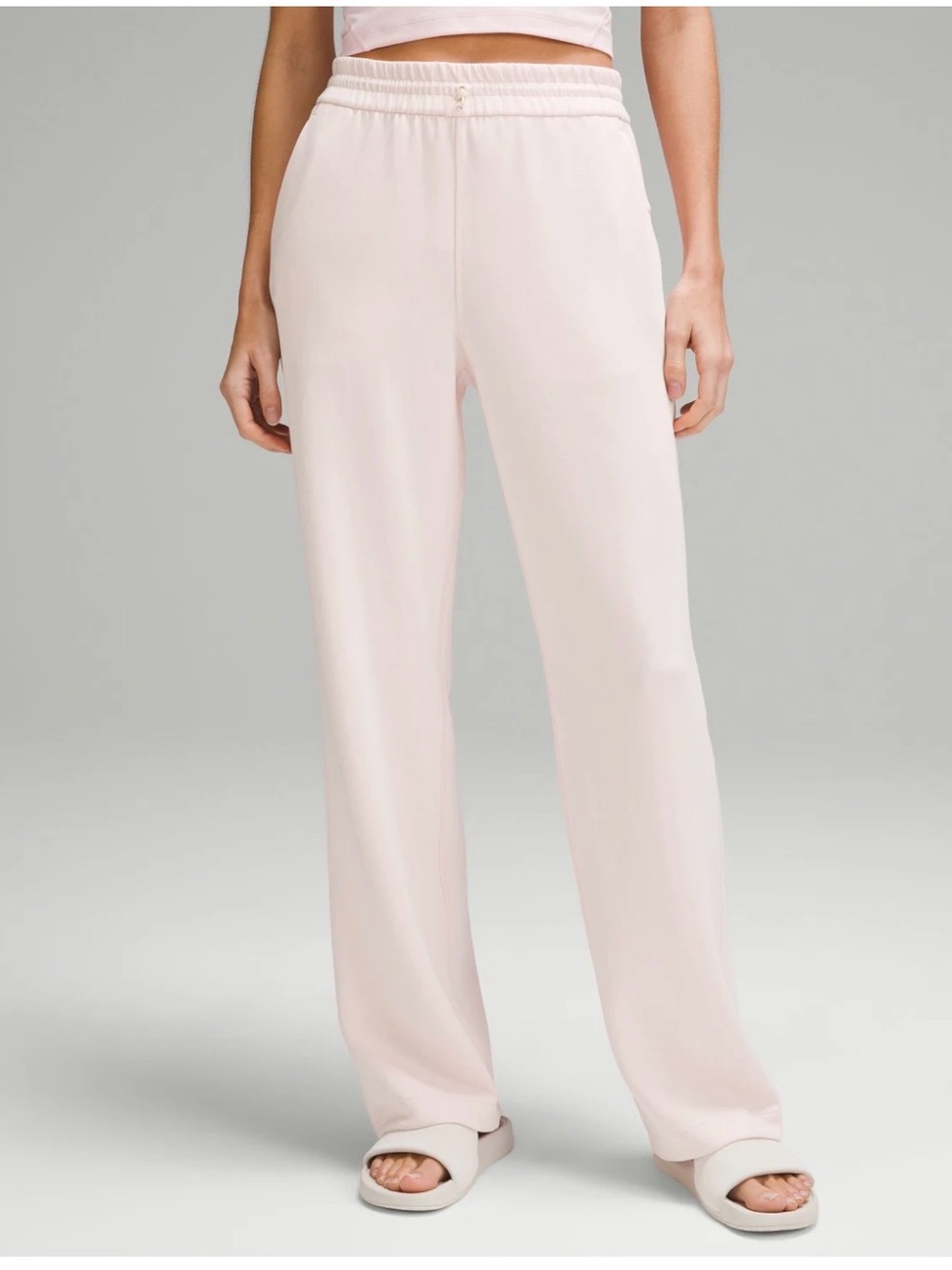 Lululemon Softstreme High-Rise Pant *Regular in pink color strawberry milkshake